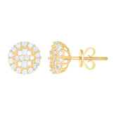 10 kt Gold Earrings With Moissanite Ctw 0.724